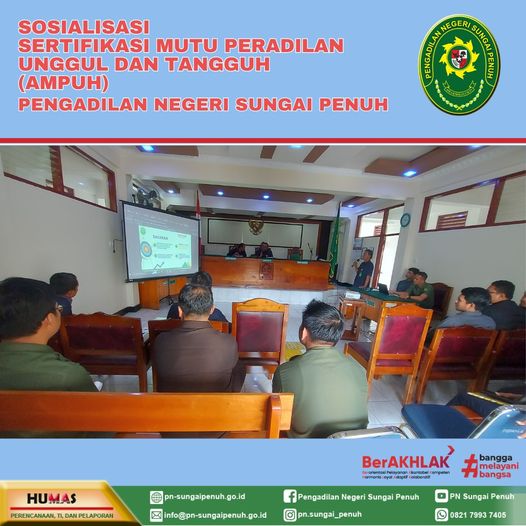 Sosialisasi Internal Terkait Program AMPUH Badilum